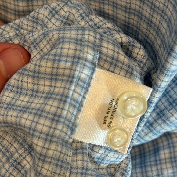 Peter Millar Wes Stretch Nylon Sport Shirt in Light Blue Mens LG Crown Crafted - Picture 8 of 12